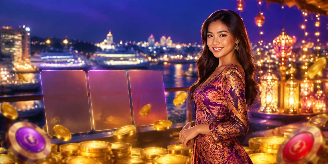 Suasana kasino hiburan bergaya batik Malaysia